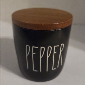 Rae Dunn Farmhouse By Magneta Pepper Black Matte Container